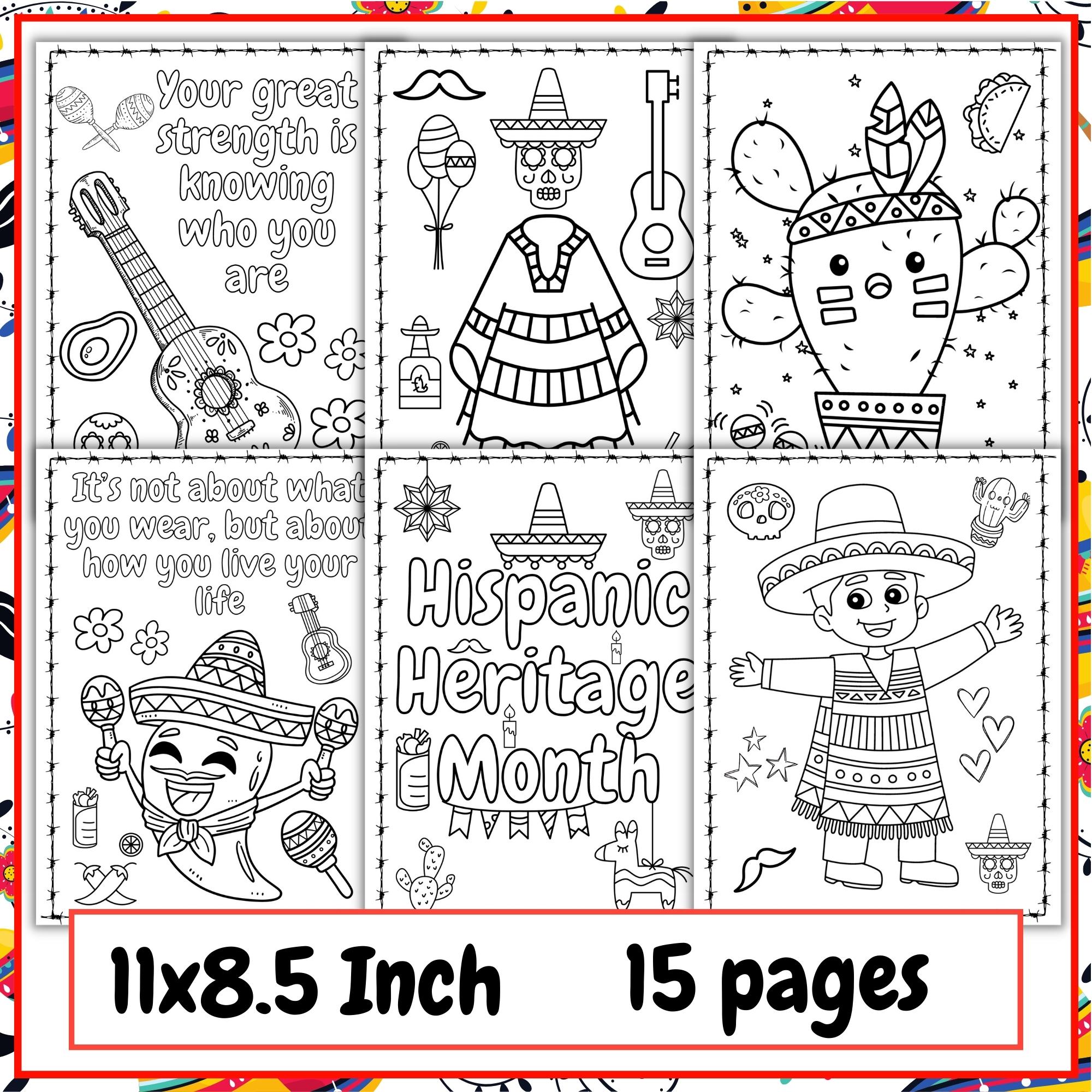 Hispanic heritage month coloring pages hispanic heritage month coloring sheets made by teachers