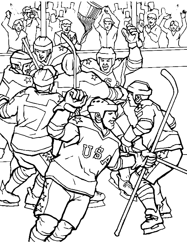 Hockey coloring pages printable for free download