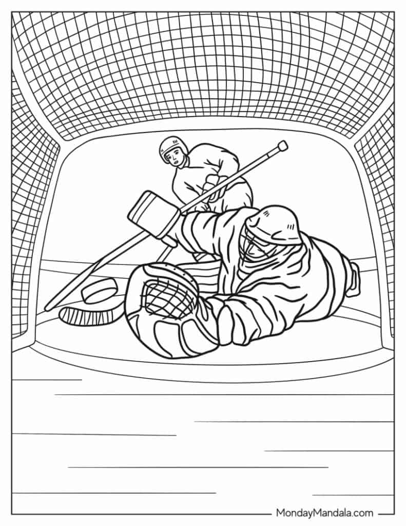 Hockey nhl coloring pages free pdf printables