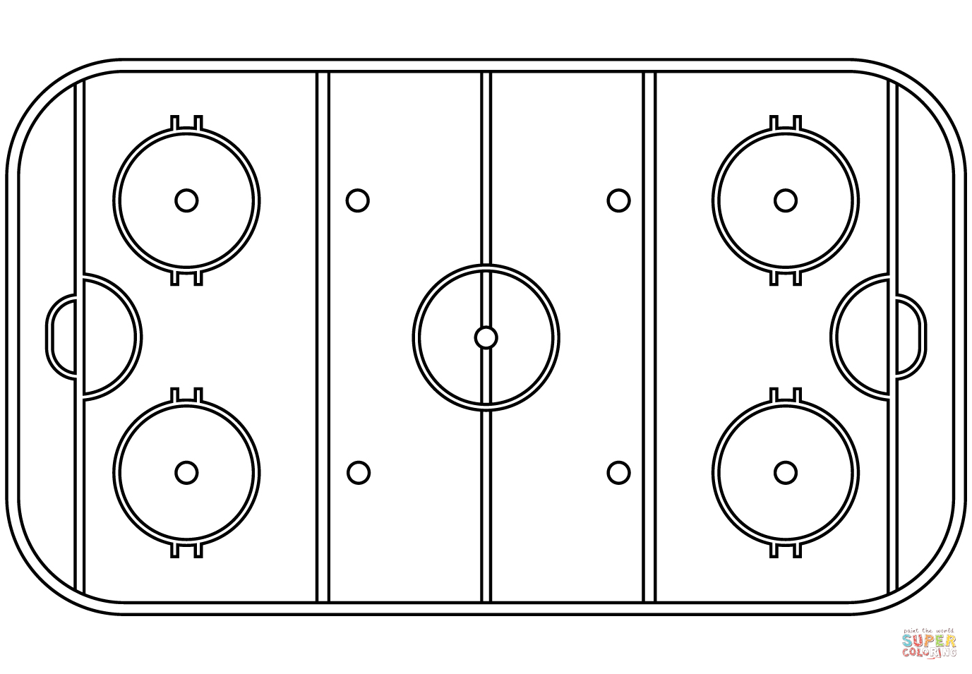 Ice hockey rink coloring page free printable coloring pages