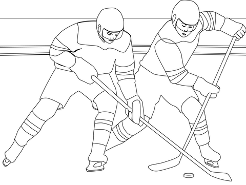 Hockey coloring page free printable coloring pages