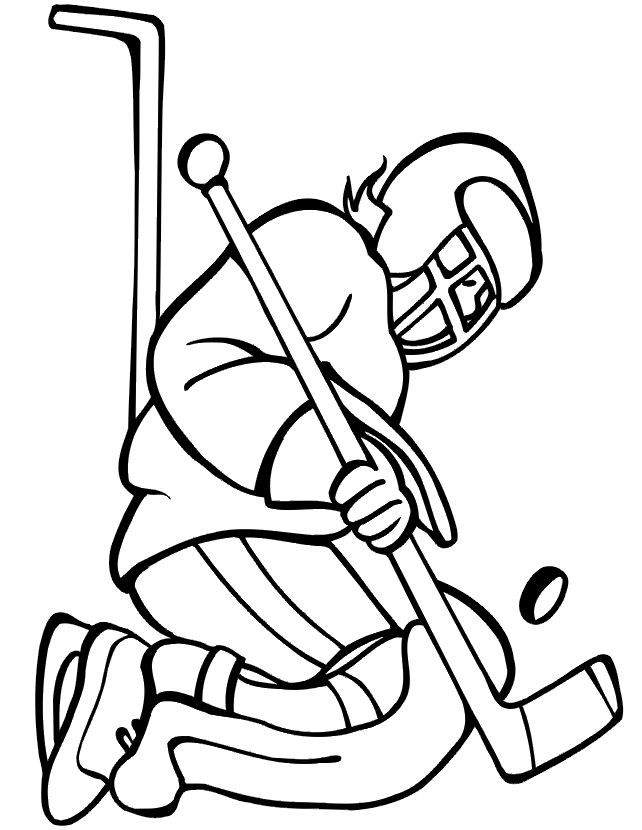 Free printable hockey coloring pages for kids