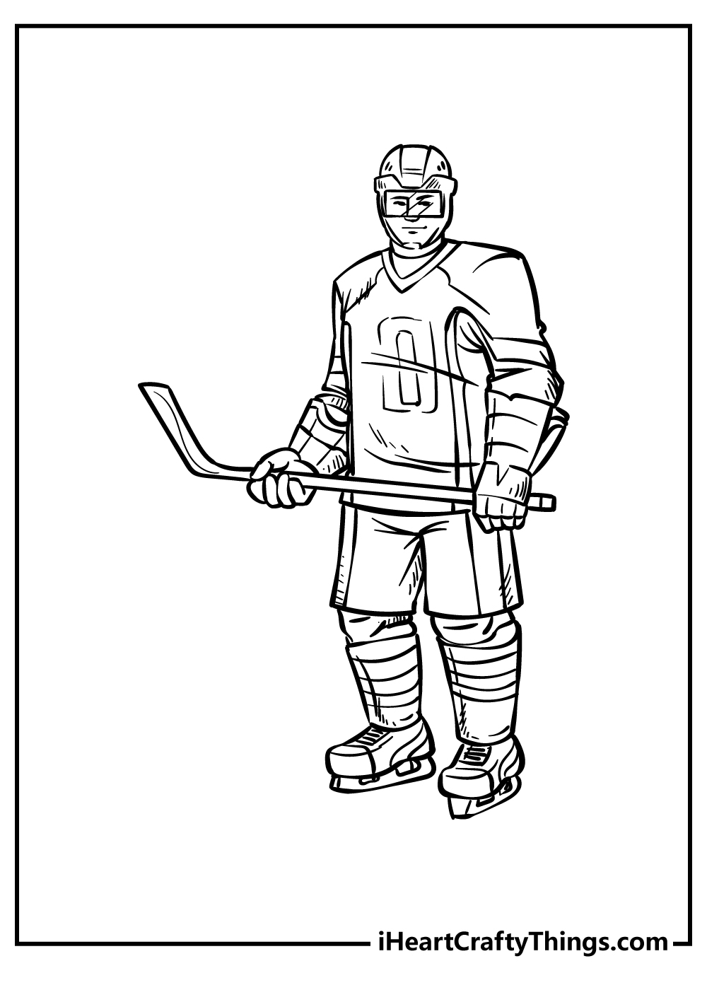 Hockey coloring pages free printables