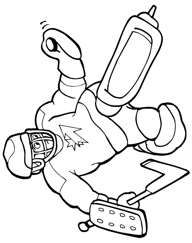 Hockey coloring page goalies