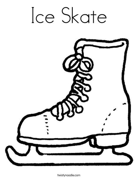 Ice skate coloring page coloring pages winter winter sports crafts ice skating