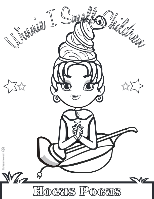 Hocus pocus coloring page