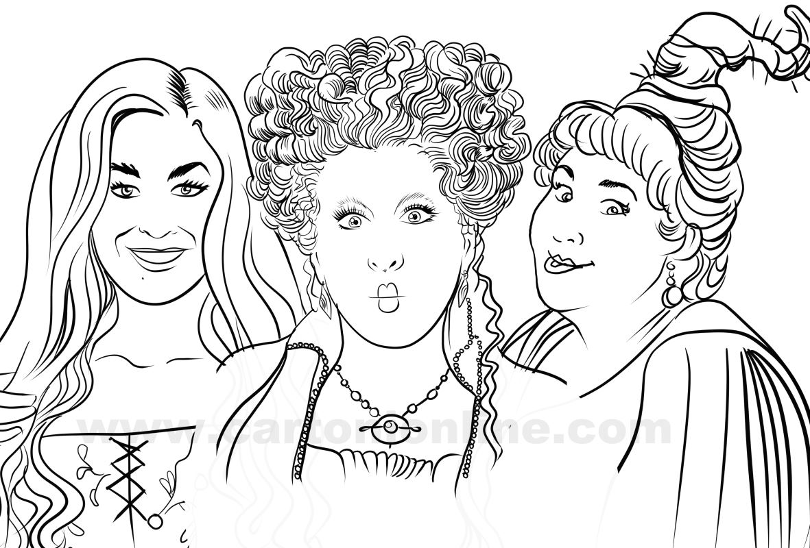 Hocus pocus coloring page