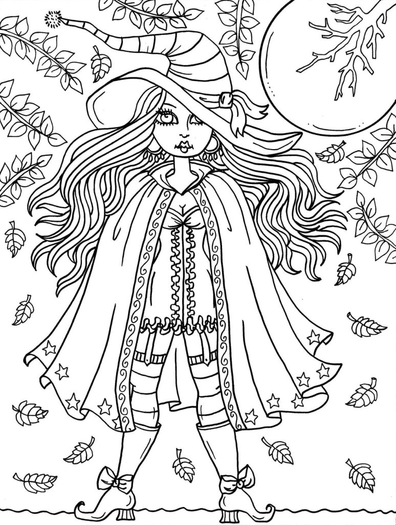 Free hocus pocus coloring page printable