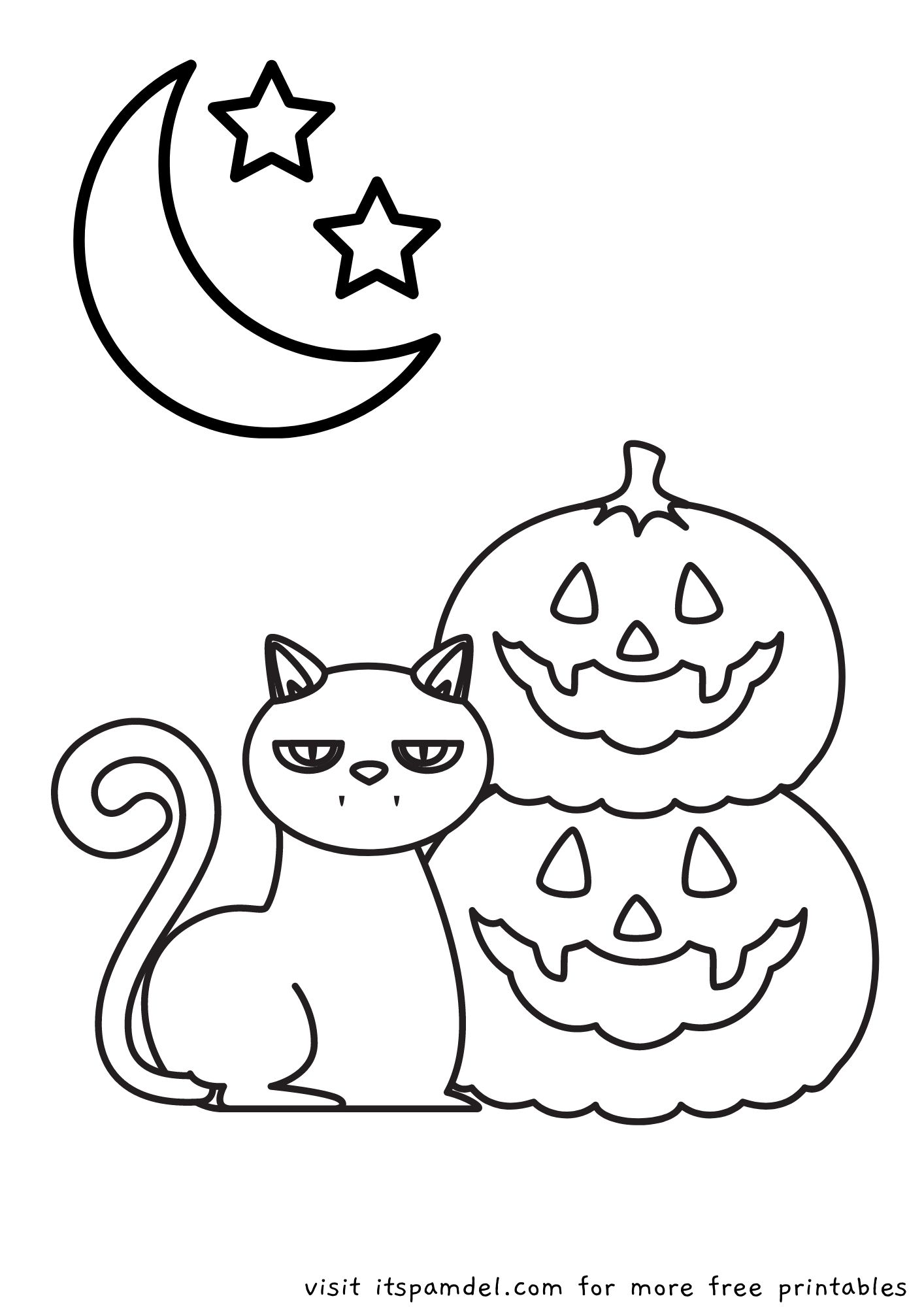 Free printable halloween coloring pages for kids its pam del