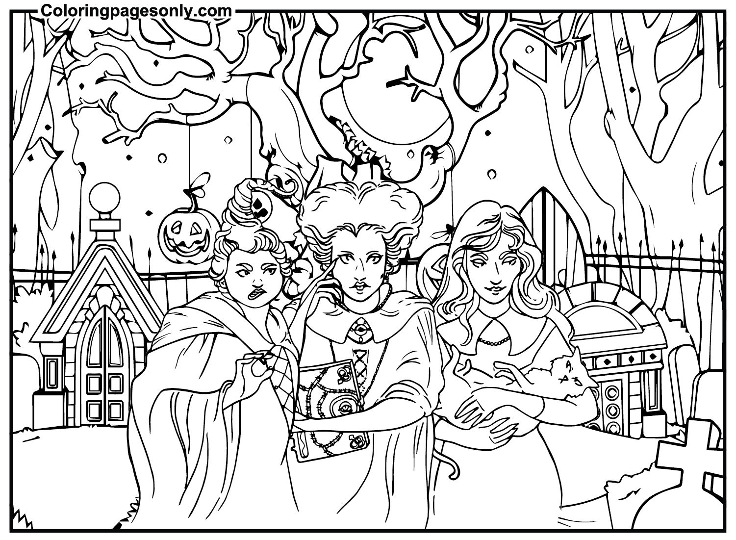 Hocus pocus coloring pages