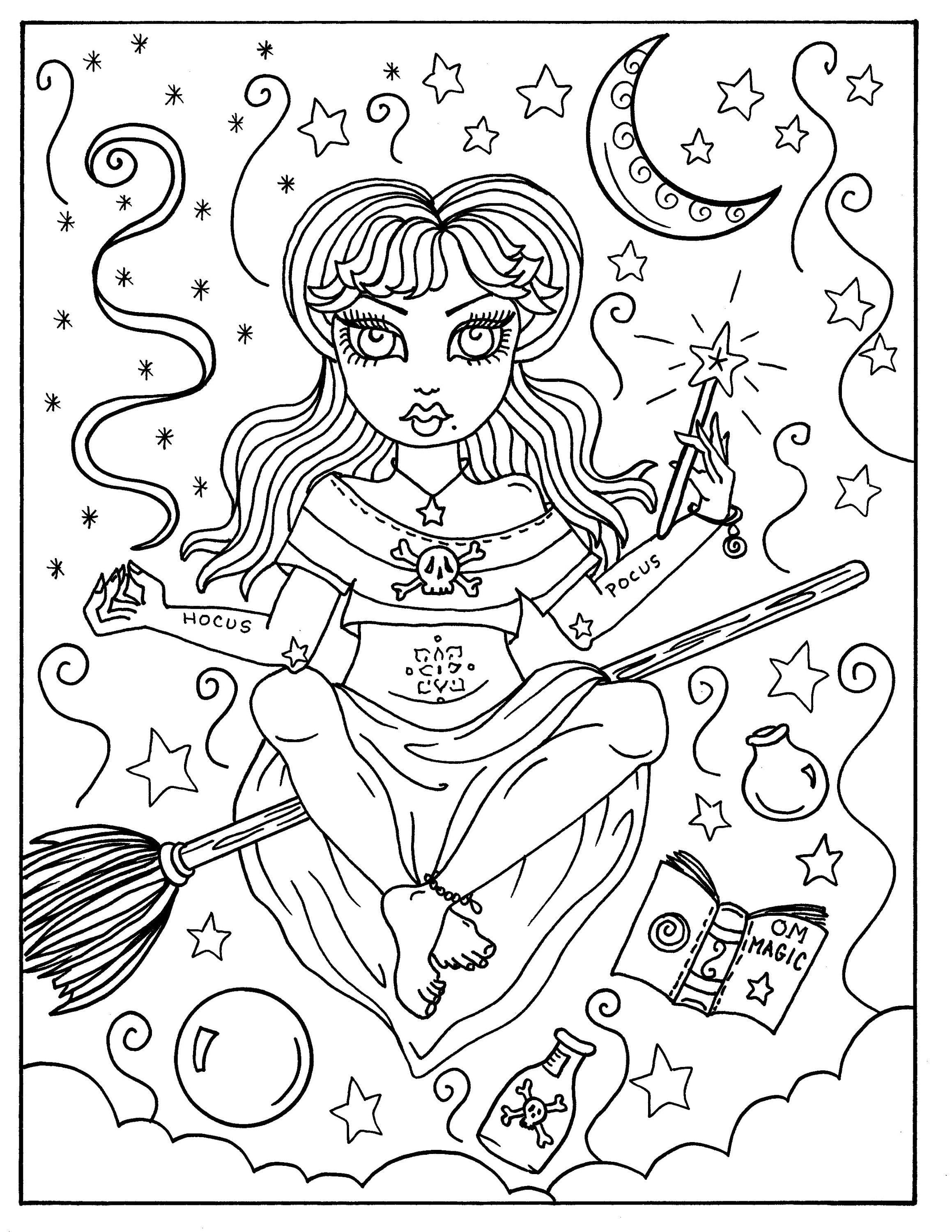 Hocus pocus coloring pages