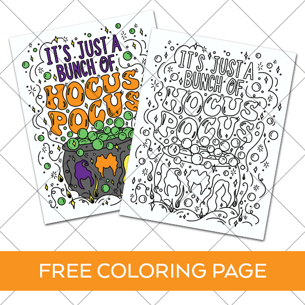 Hocus pocus coloring page free printable â once upon a theme park