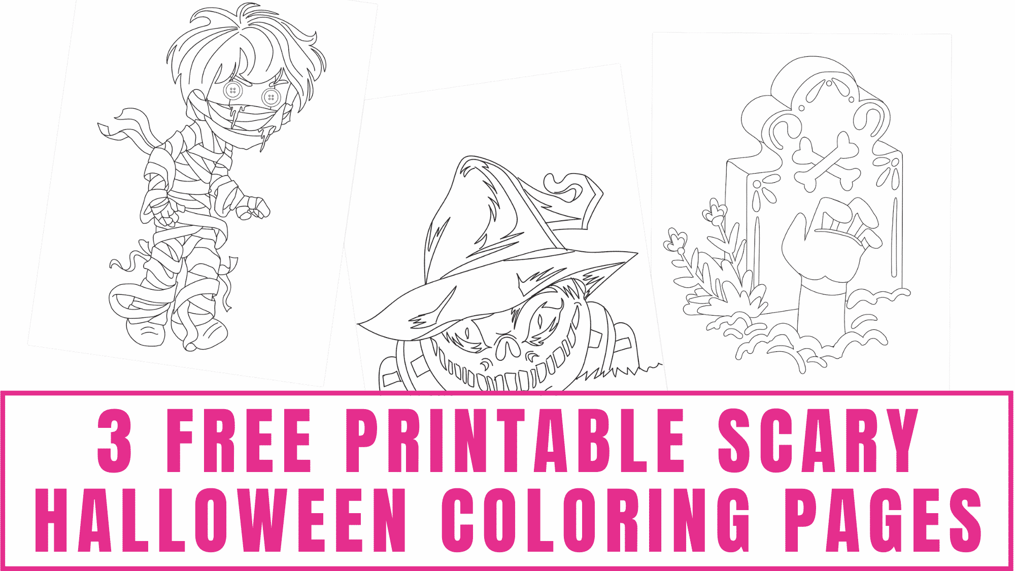 Free printable scary halloween coloring pages