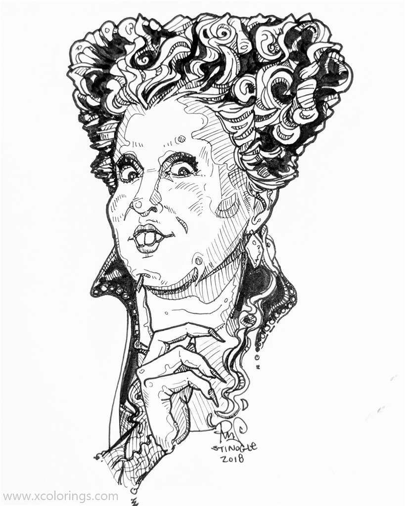 Hocus pocus coloring pages winifred sanderson