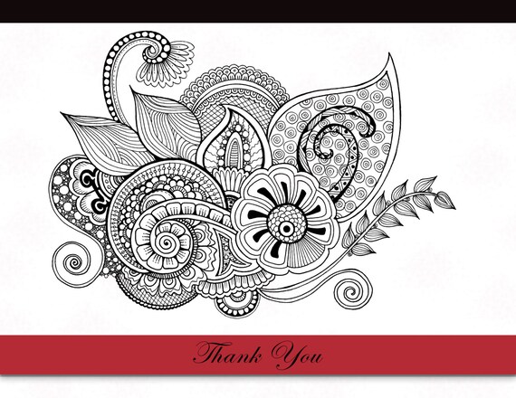 Printable zentangle coloring page for adults mindfulness coloring henna design tattoo design intricate coloring design to improve focus