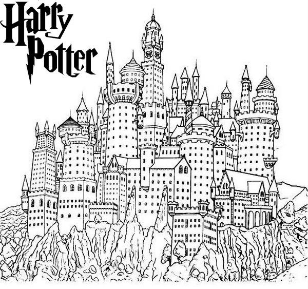 Awesome harry potter hogwarts castle coloring sheet harry potter coloring pages harry potter hogwarts castle