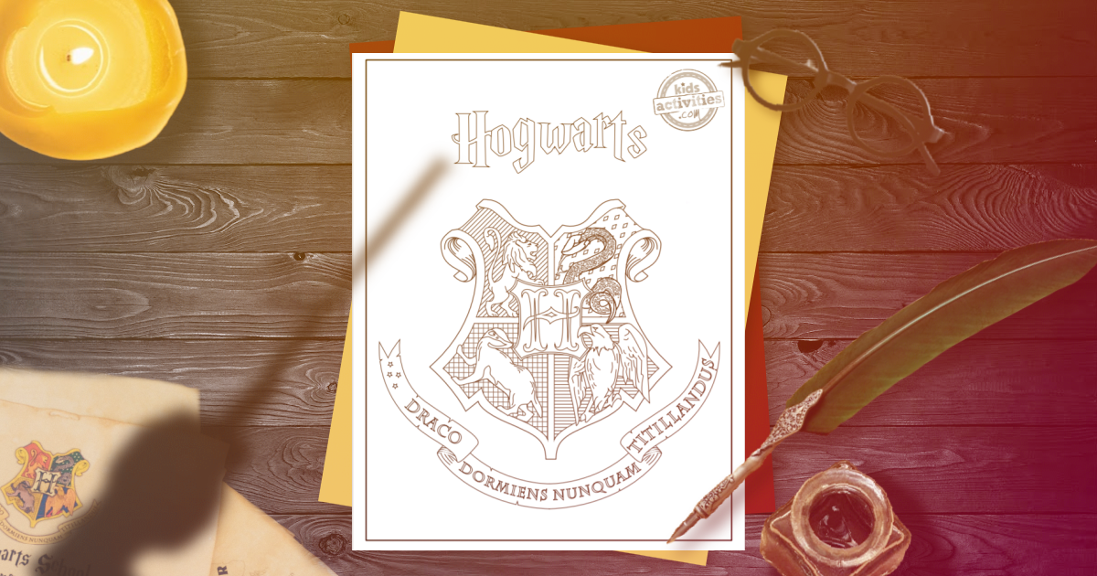 Harry potter hogwarts coloring page free printables kids activities blog