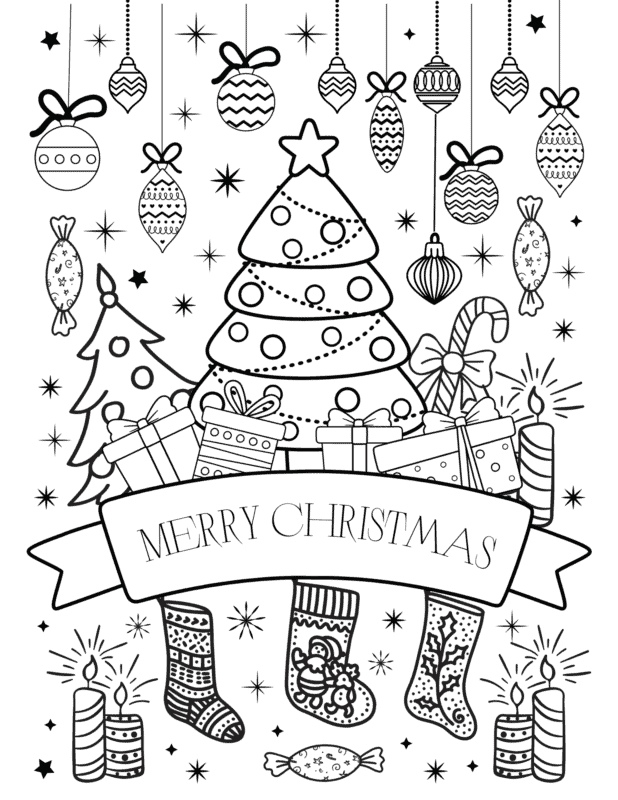 Free christmas coloring pages printable pdf