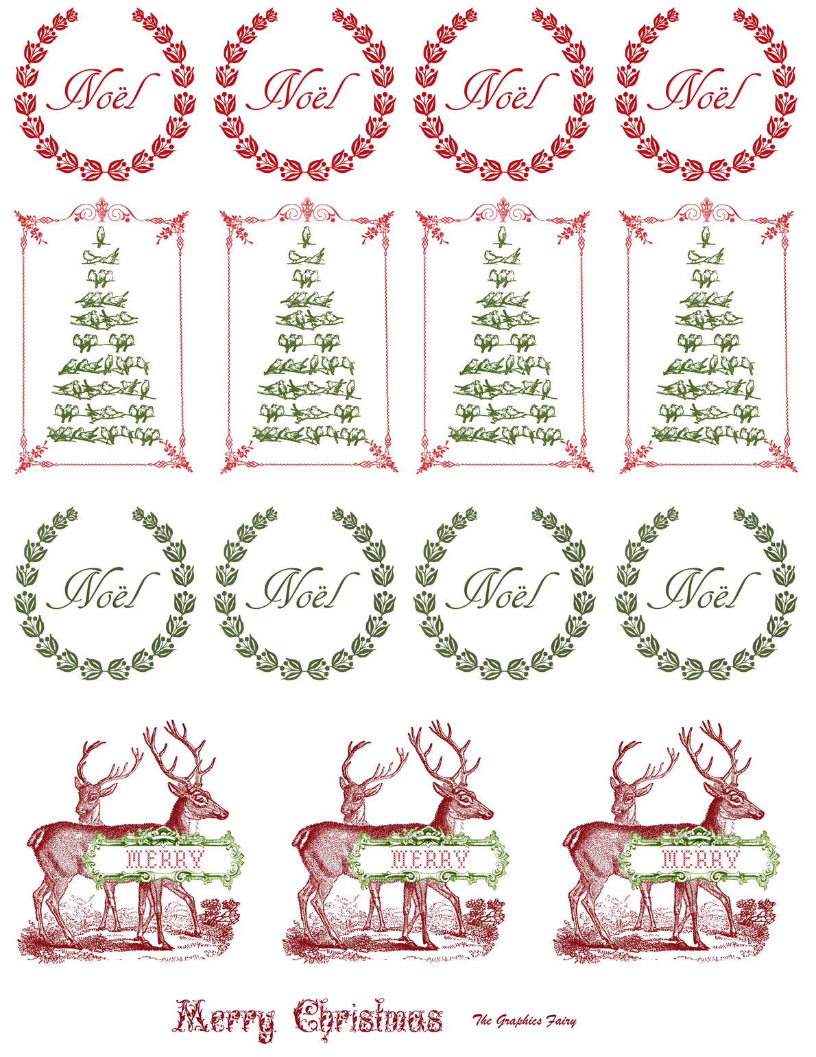 Printable christmas stickers