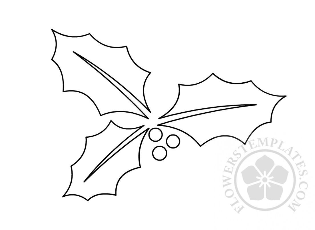 Holly leaf templates printable