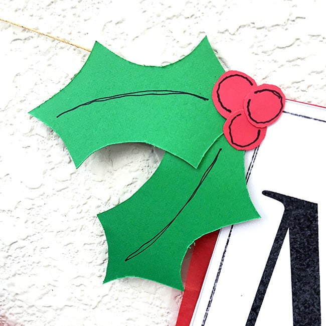 Diy easy paper holly