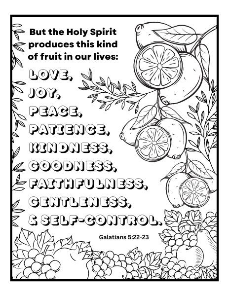 Scripture coloring pages galatians