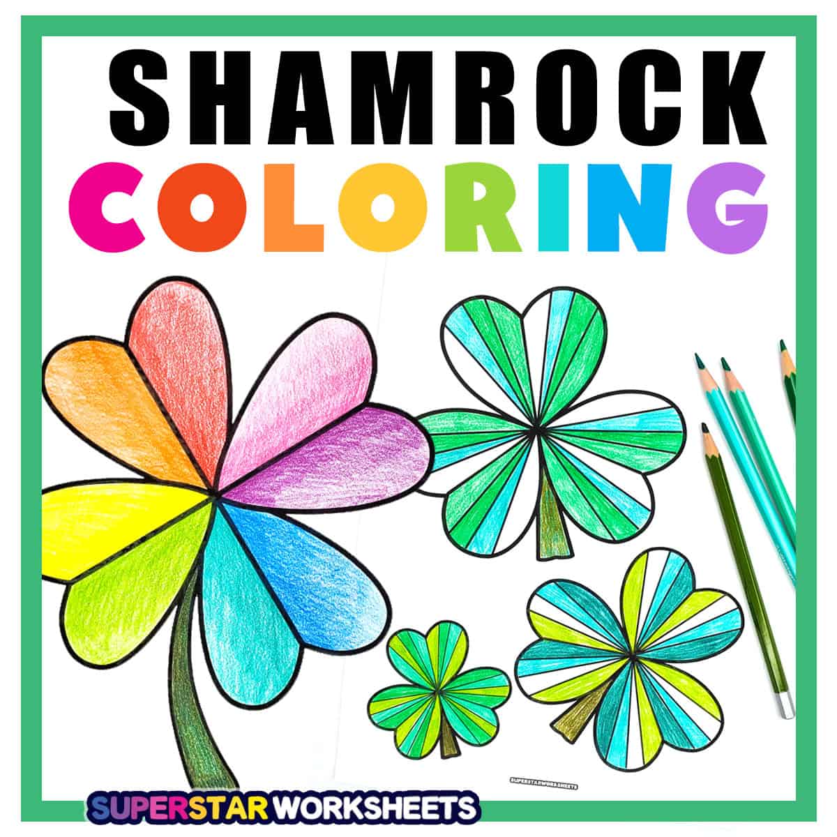 Shamrock coloring pages