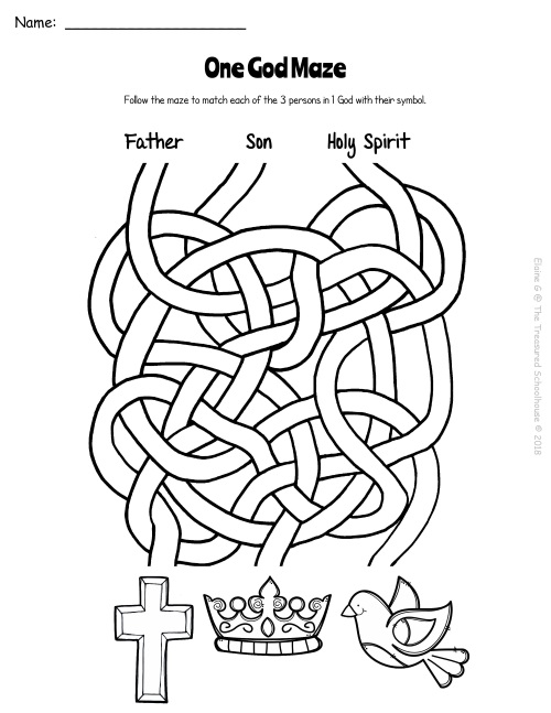 The holy trinity worksheet activity pack made by teachers