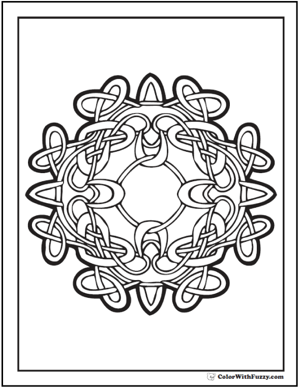 Brigid celtic coloring page infinity wreath