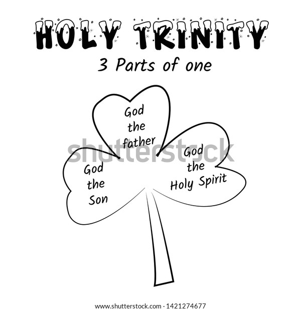 Holy trinity sunday typography print use stock vector royalty free