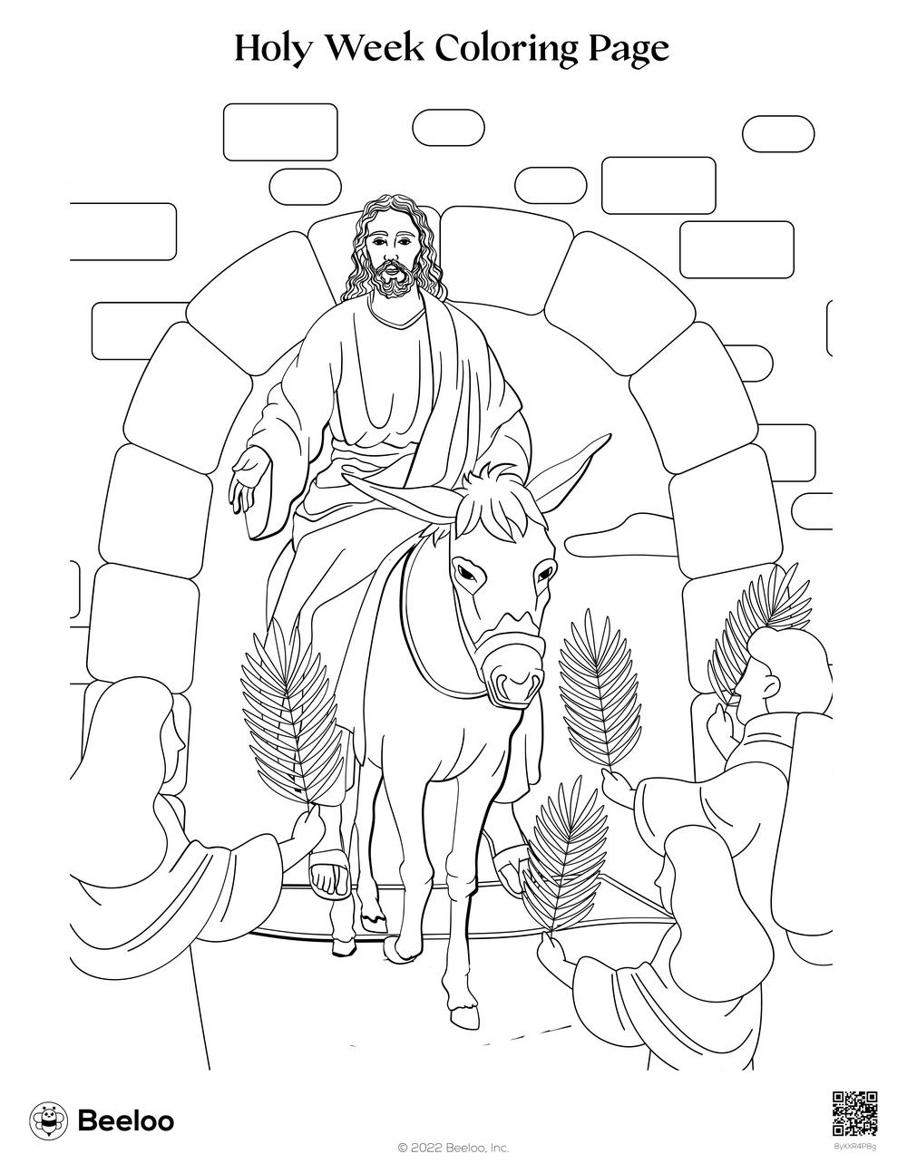 Holy week coloring page â printable crafts and activities for kids