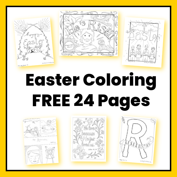 Easter coloring page bundle