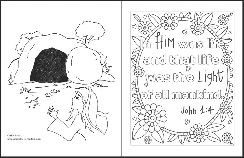 Easter coloring page bundle