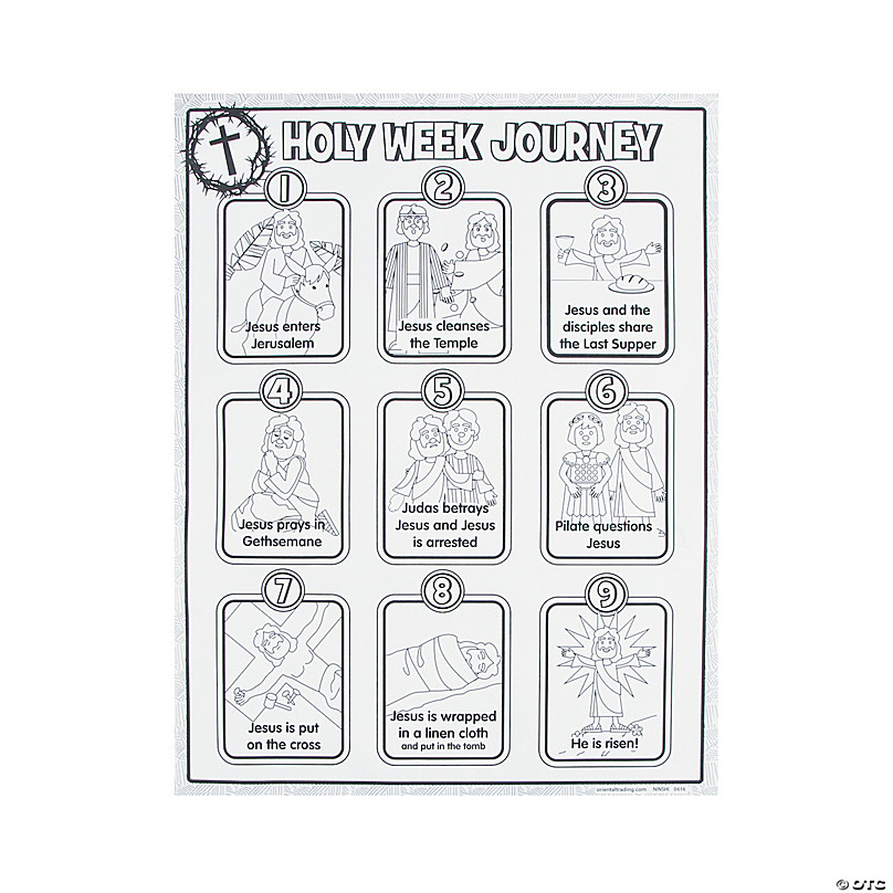 Color your own âholy week journeyâ posters