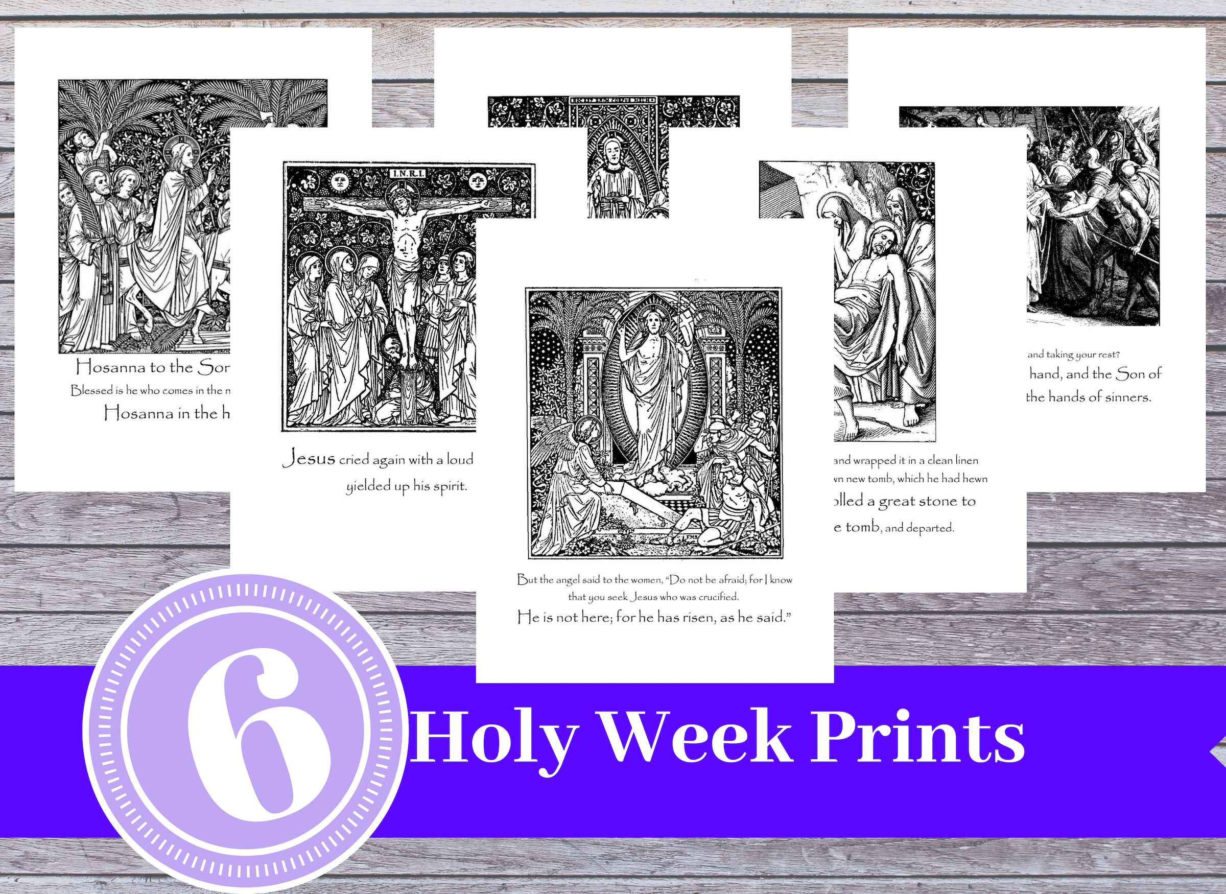 Holy week liturgical prints printable pdfs