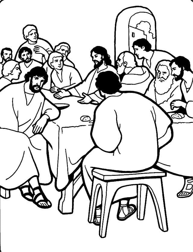 Printable holy thursday coloring page