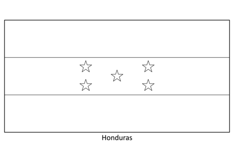 Flag of honduras coloring page free printable coloring pages