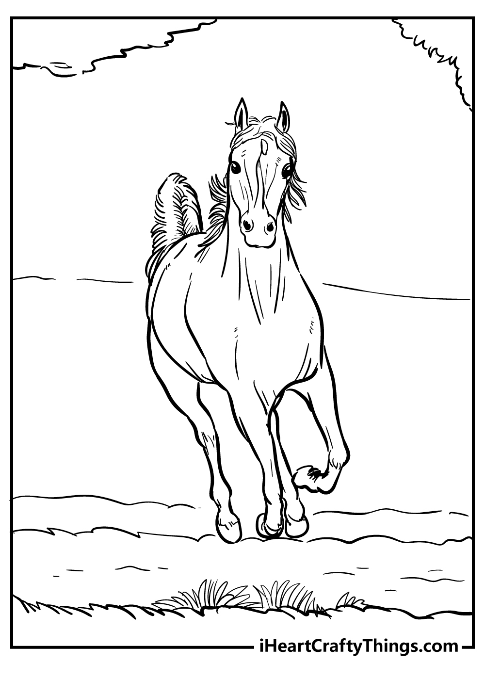 Horse coloring pages free printables