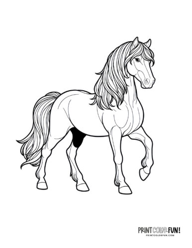 Beautiful horse coloring pages plus crafts educational games to saddle up for fun at