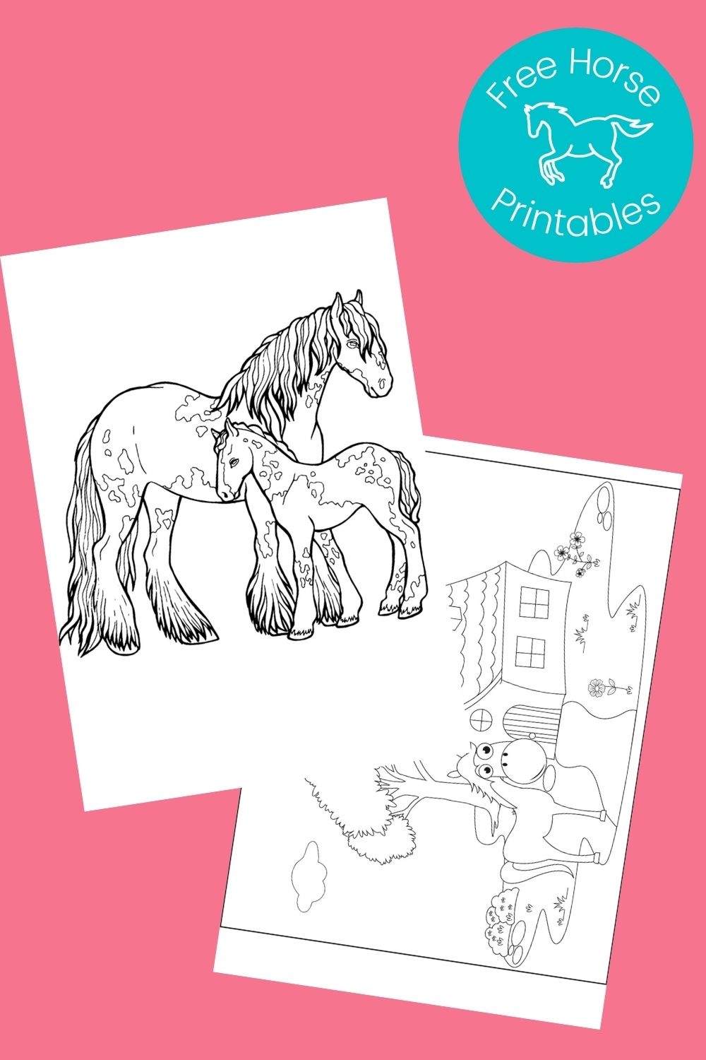 Free printable horse coloring pages