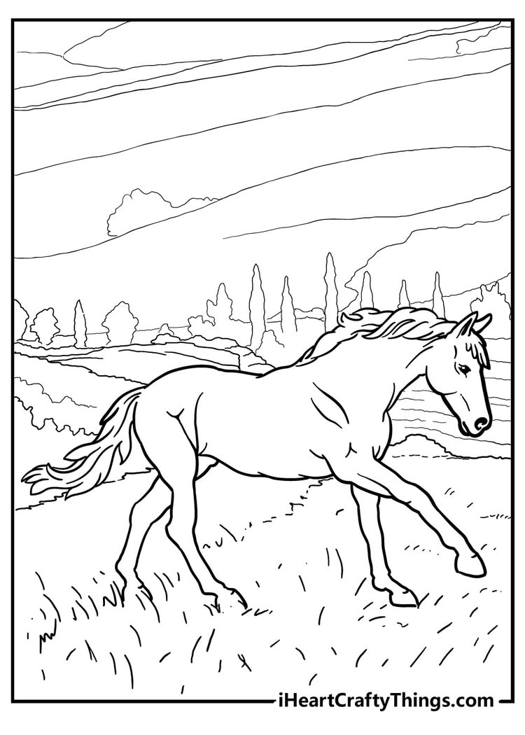 Horse coloring pages free printables