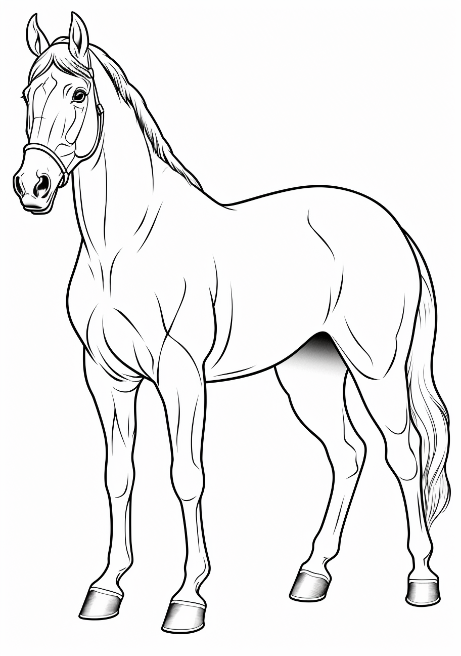 Detailed art horse coloring s