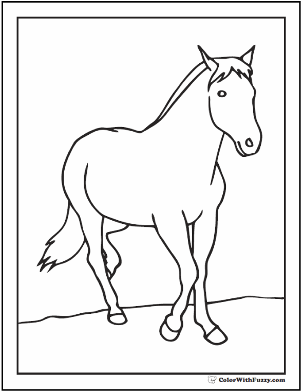 Printable horse coloring page