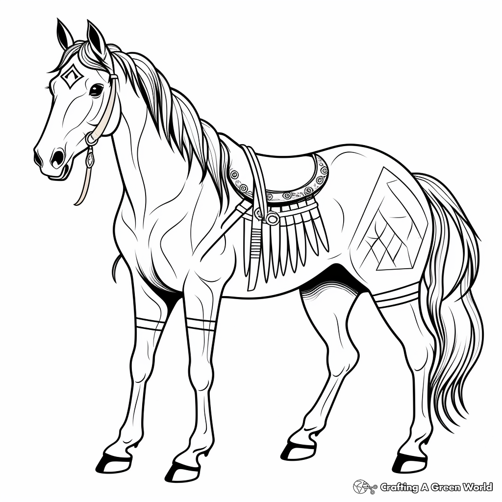 Western horse coloring pages