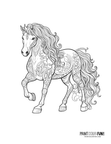 Beautiful horse coloring pages plus crafts educational games to saddle up for fun at