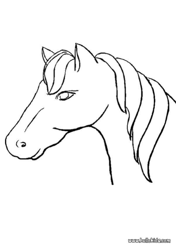 Horse head coloring pages