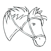 Horse head coloring pages