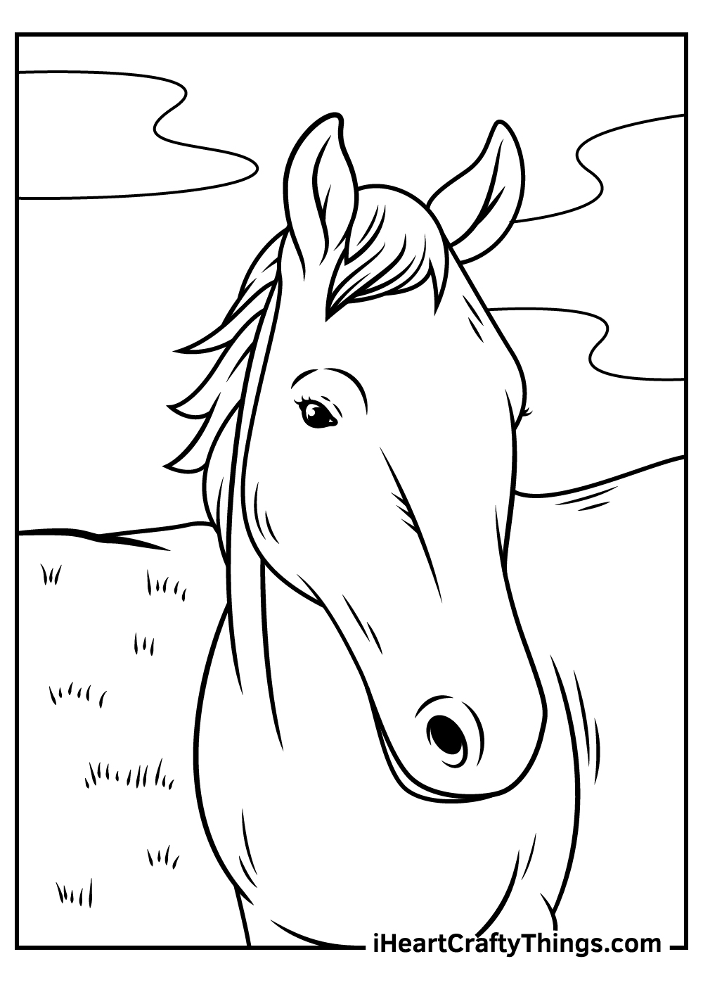 Realistic horse coloring pages updated