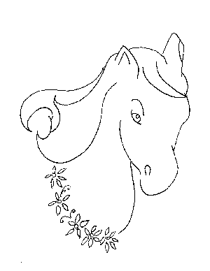 Horse head coloring page