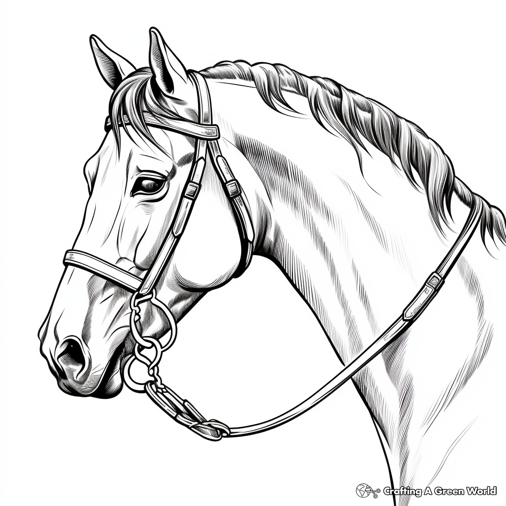 Horse head coloring pages